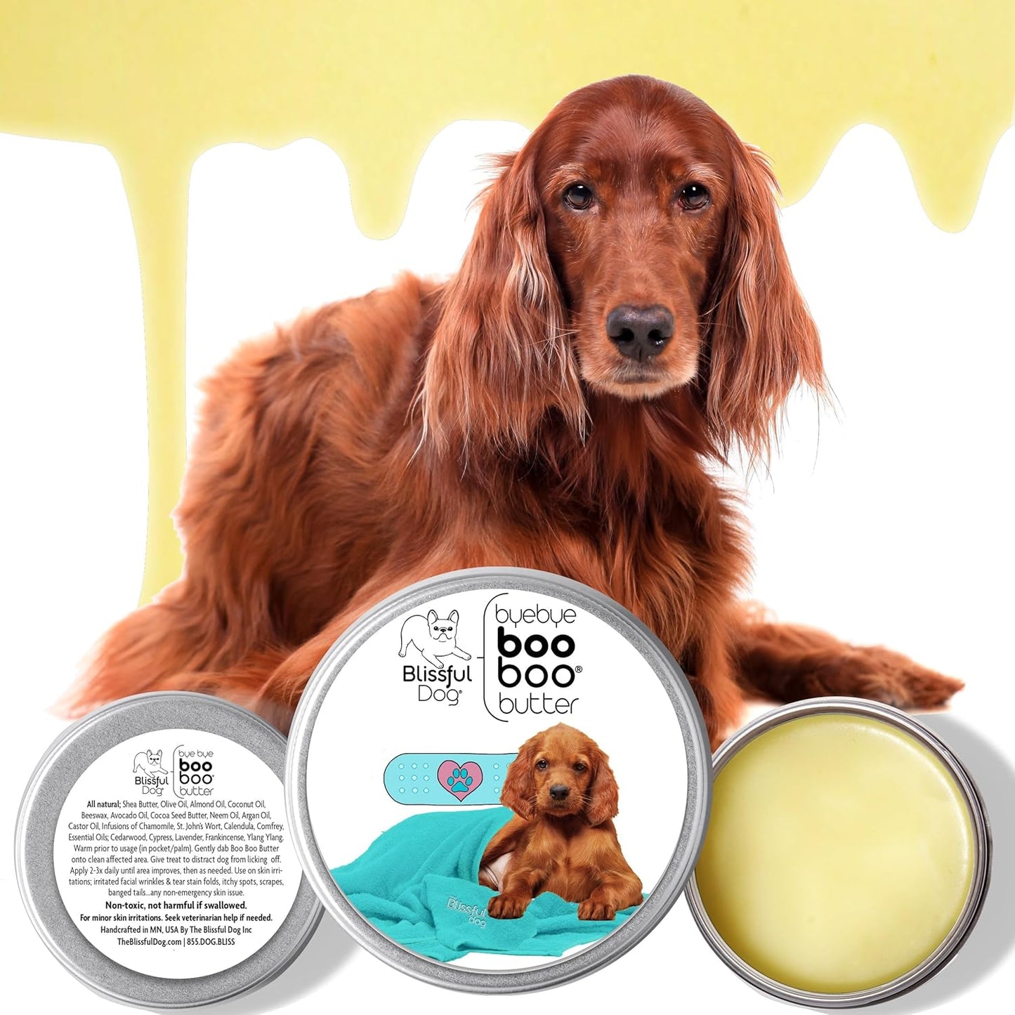 The Blissful Dog Irish Setter Boo Boo Butter, 8 Ounce - Pet Explorer