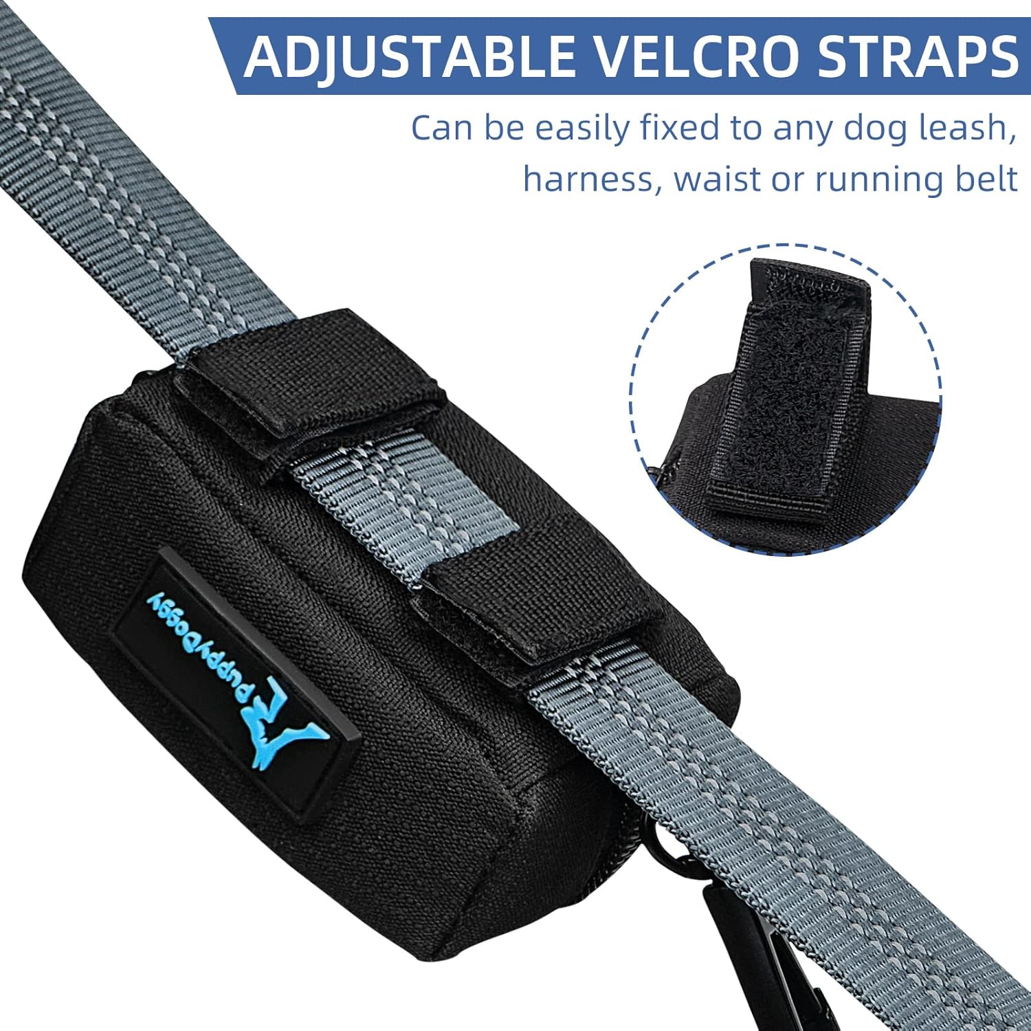 PuppyDoggy 1 Pack Poop Bag Holder for Dogs and Cats Waste Bag Dispenser Poop Bag Pouch Dispenser with 1 Roll of Free Poop Bags for Dog Leash Accessory Bicycle - Pet Explorer