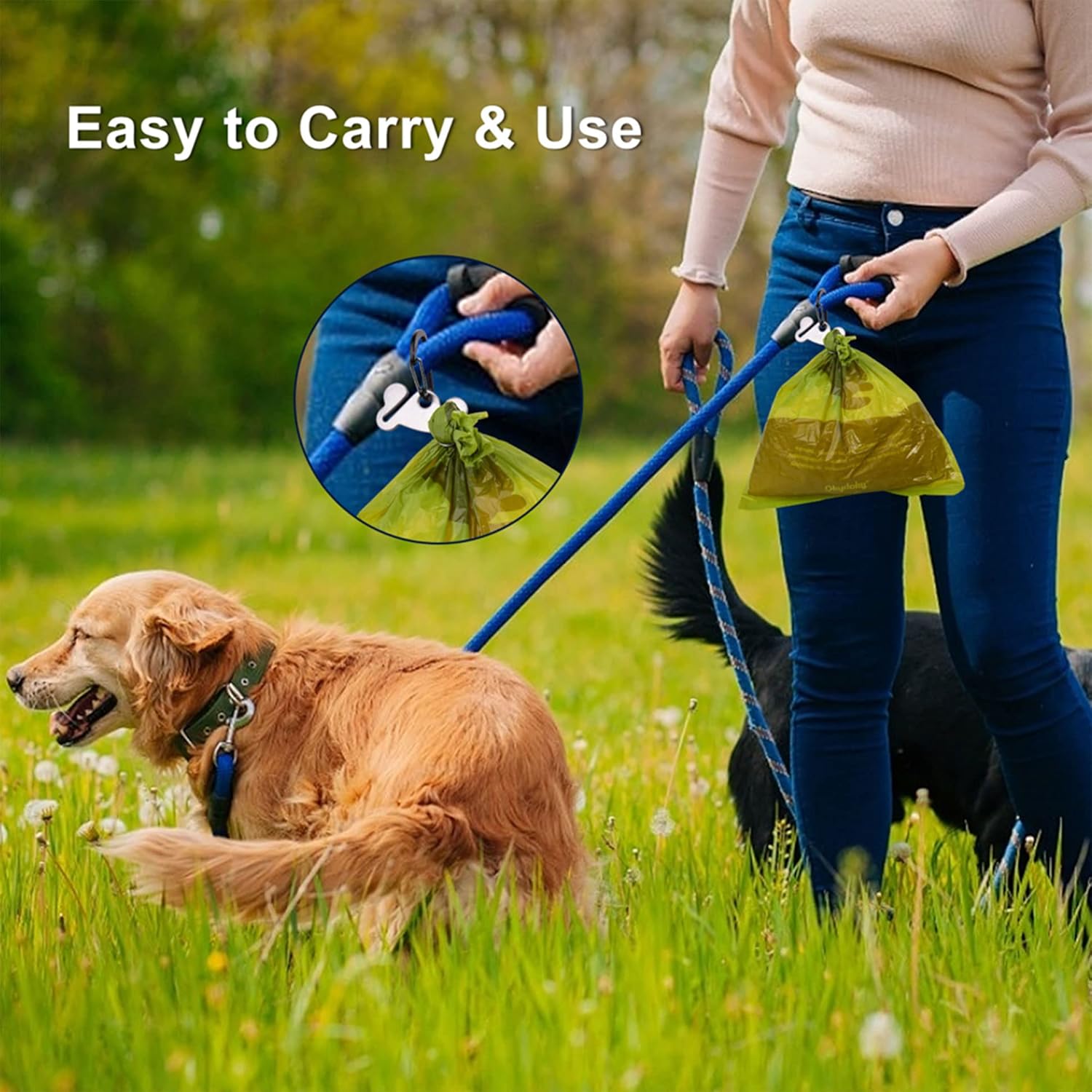 Dog Waste Bag Dispenser Pet Poop Bags Holder for Doggie Waste Bags Dispensers Soft Fabric Zipper Small Doggy Puppy Pouch for Leash Accessory Attachment with Carrier,Purple - Pet Explorer