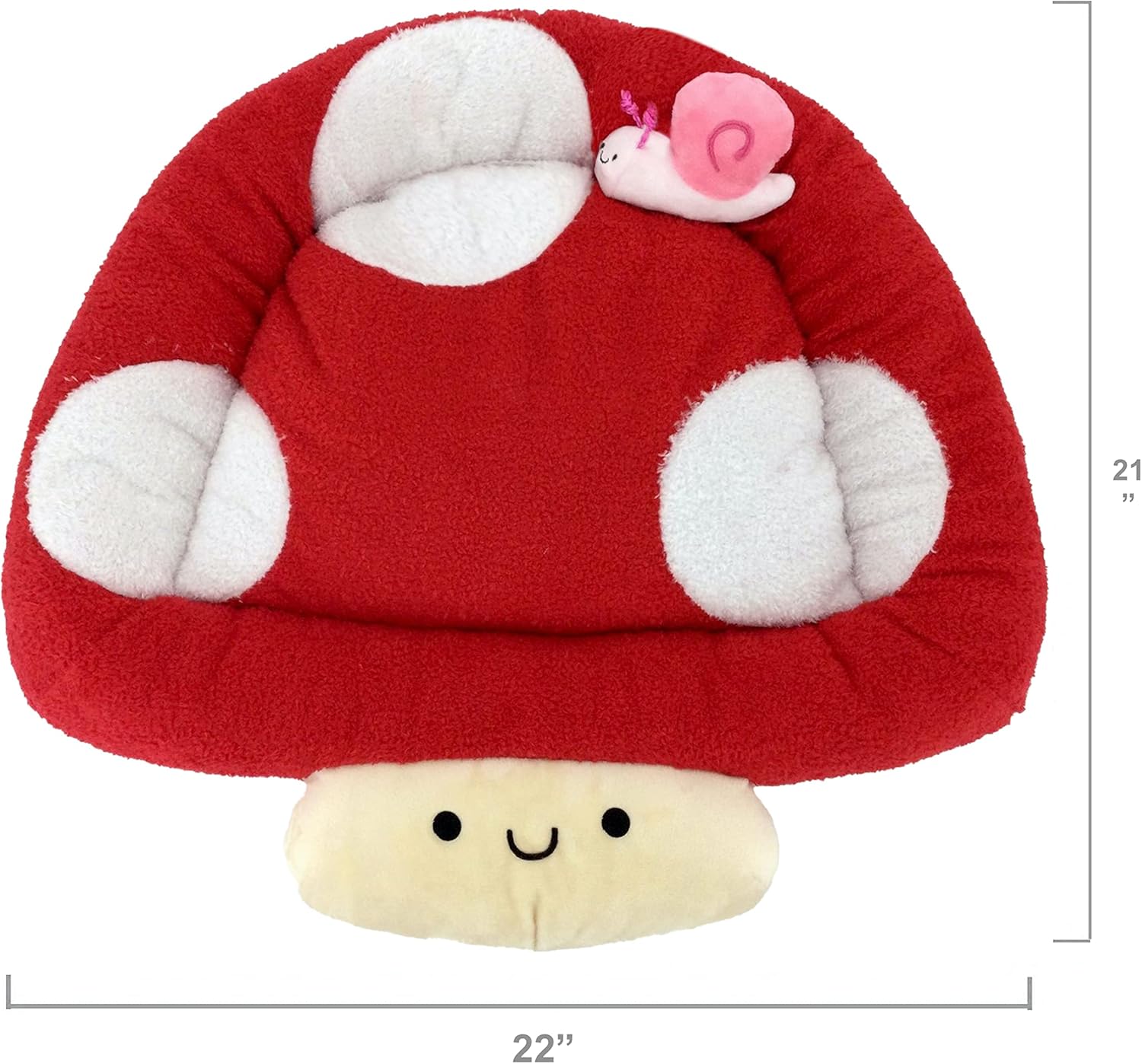 TONBO Soft Plush Small Cute and Cozy Nature Dog Cat Bed, Washer and Dryer Friendly (Mushroom) - Pet Explorer
