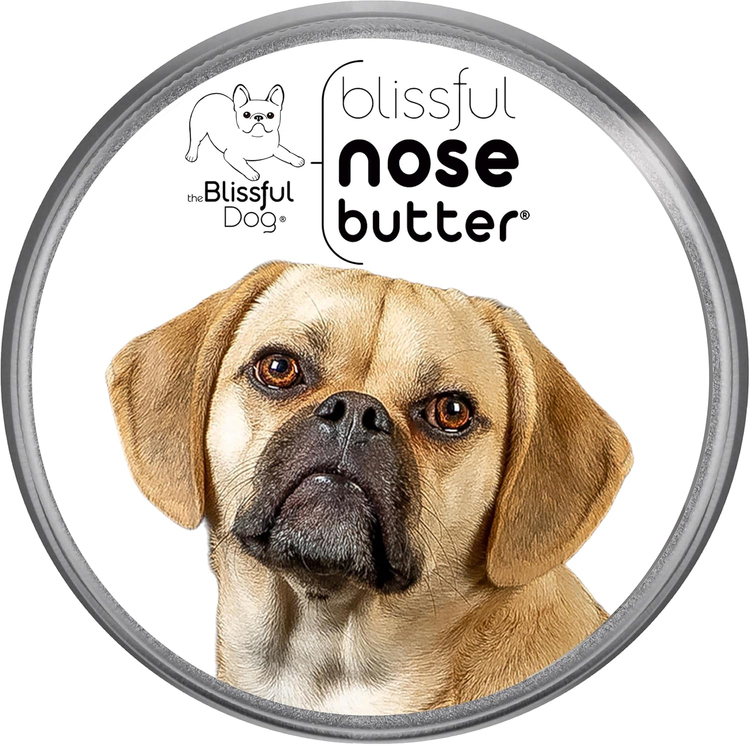 The Blissful Dog Puggle Nose Butter for Dry, Cracked Skin, Lick-Safe Dog Nose Balm with Moisturizing Shea Butter, Almond, Olive, and Essential Oils, Pet Supplies, Uncented, 4 oz. - Pet Explorer