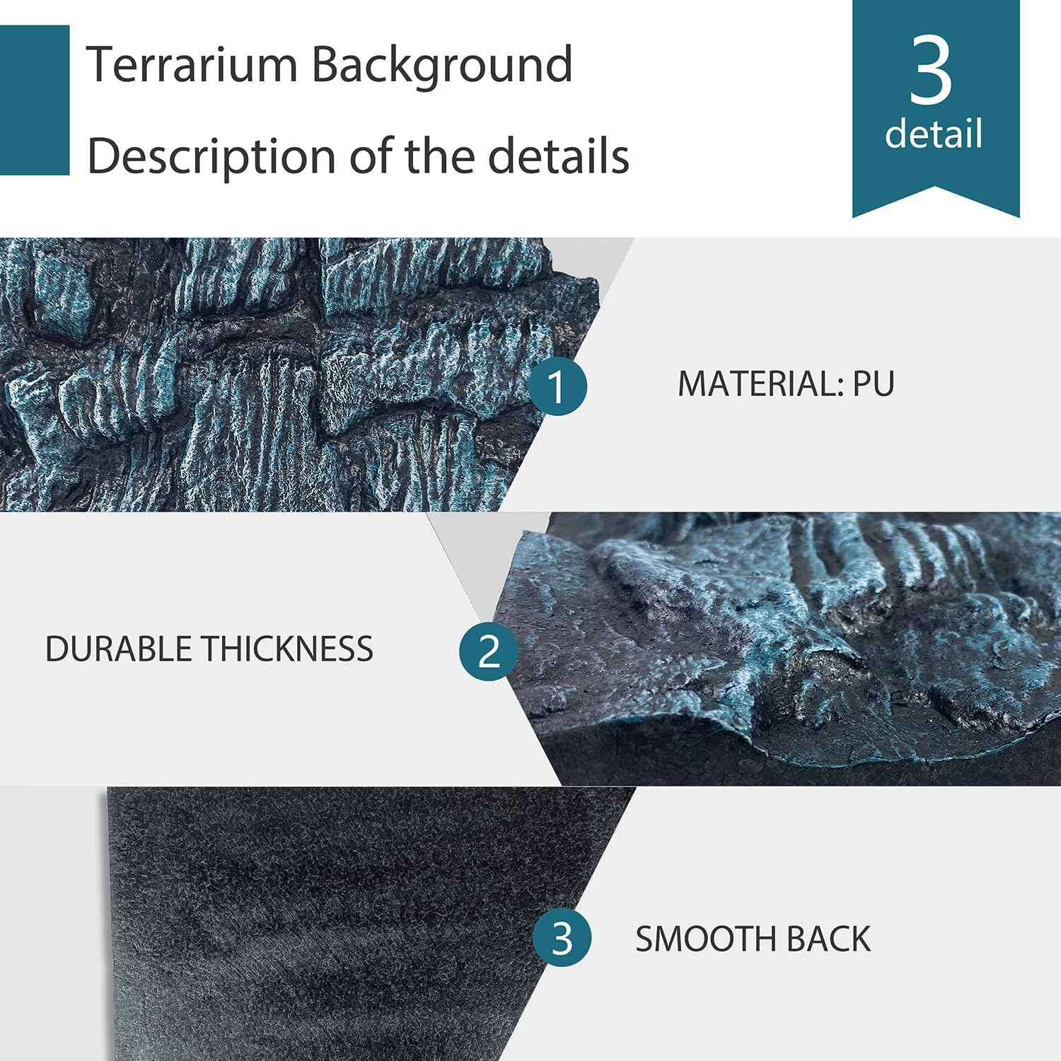 4pcs Rock Terrarium Background,3D Reptile Tank Background Board,Amphibian Stereo Backdrop Wall,Lizard Snake Gecko Spider Chameleon Turtle Fish pet silo Background Decorative Panel