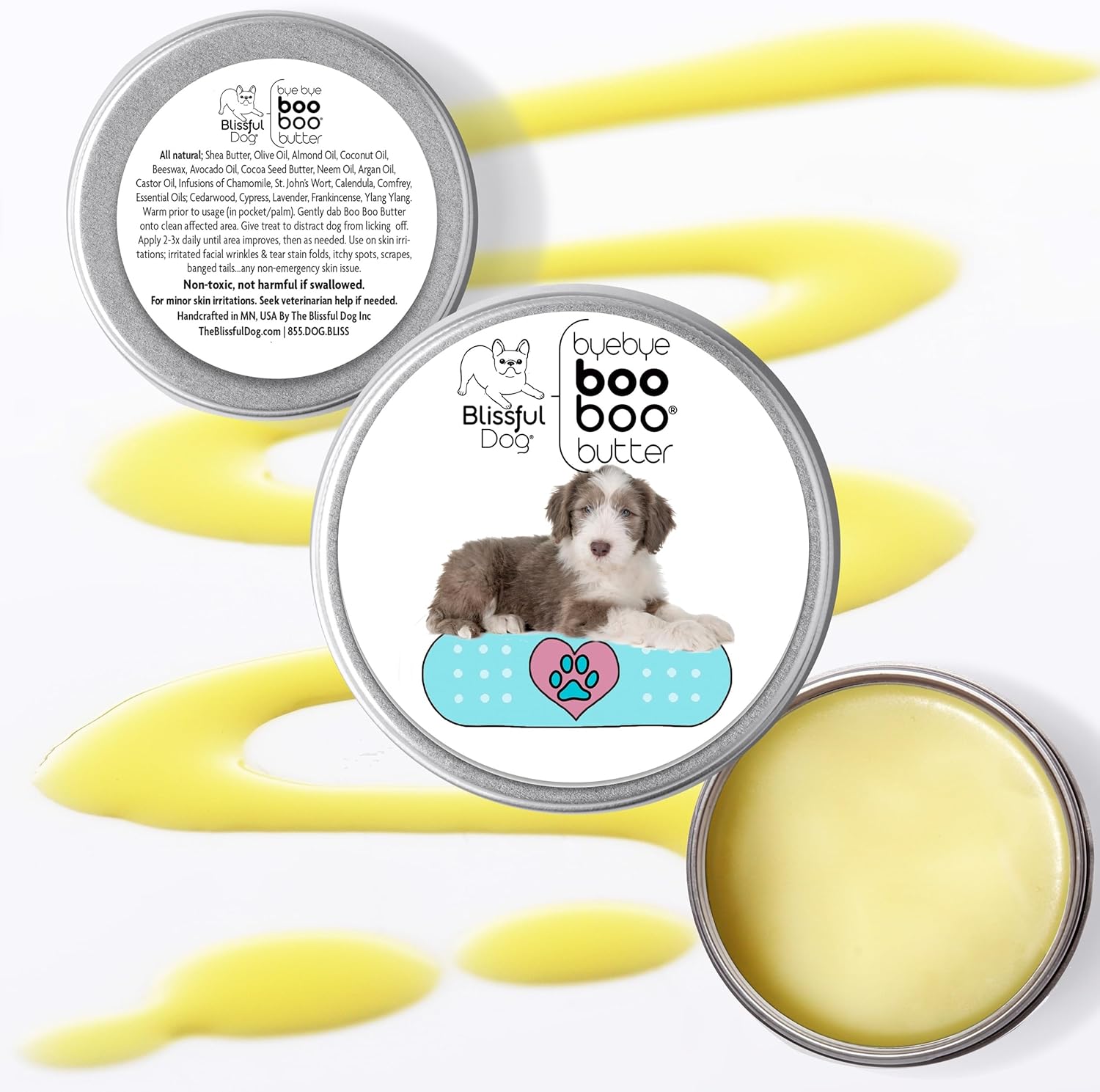 The Blissful Dog Bearded Collie Boo Boo Butter, 16 Ounce - Pet Explorer