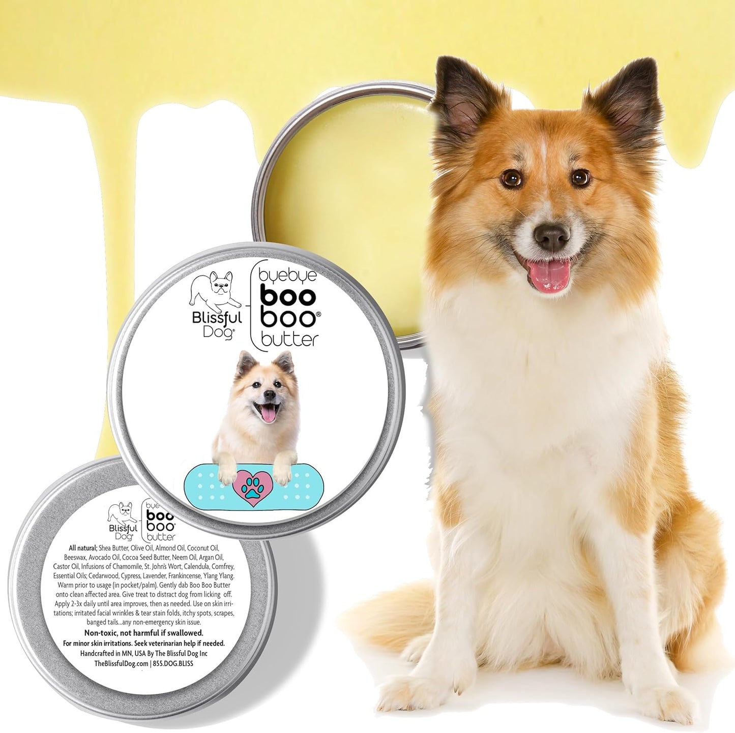 The Blissful Dog Icelandic Sheepdog Boo Boo Butter, 16 Ounce - Pet Explorer