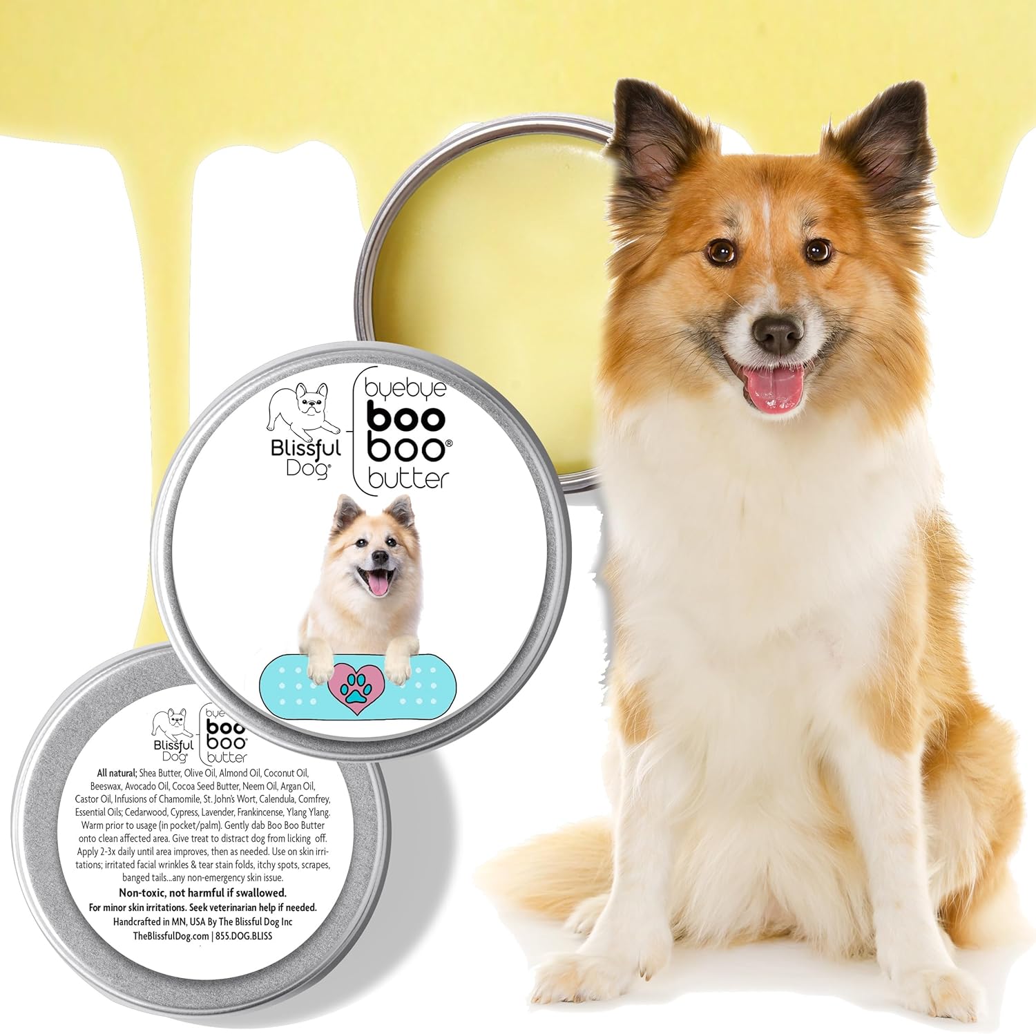 The Blissful Dog Icelandic Sheepdog Boo Boo Butter, 16 Ounce - Pet Explorer