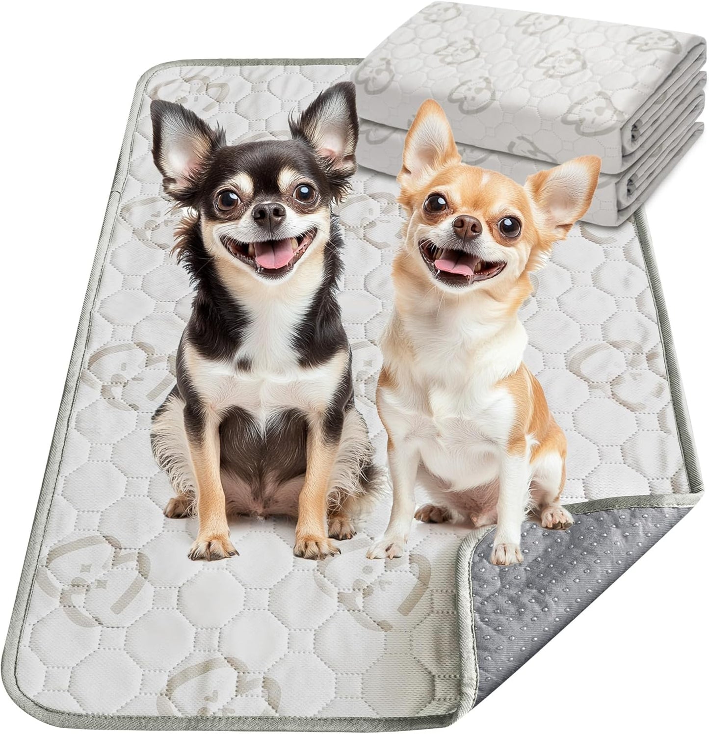 FXW Washable Pee Pads for Dogs, Puppy Pads with Super Absorbent, Specifically Designed for 18inch Cages, 17" × 11" Rectangle, Khaki, 1 Pack - Pet Explorer