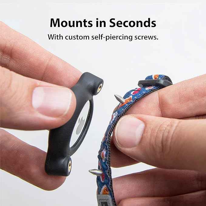 AirTag Cat Collar Mount - TagVault™ - The Secure & Compact AirTag Holder for Cats | Doesn't Dangle, for Small Dogs Too | Elevation Lab