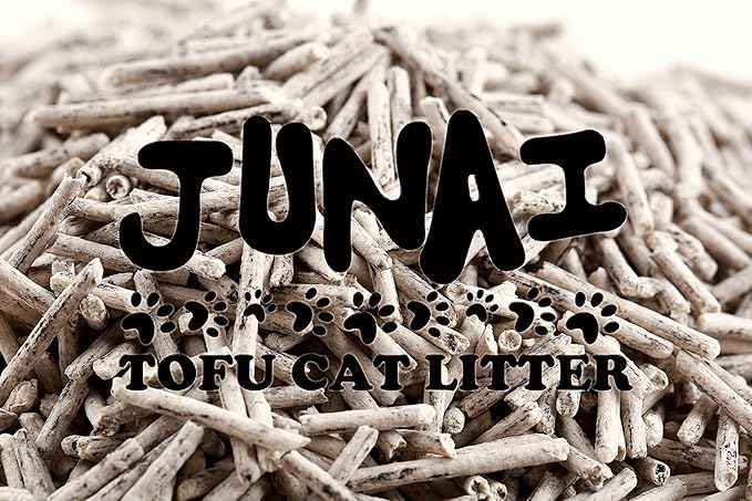 JUNAI Tofu Cat Litter 16 Packs(2.3kg x 16), Active-Carbon Natural Clumping Cat Litter Pellet flushable Biodegradable Kitty Litter, Good for All cat Litter Box, Lightweight dust Free and Odor Control