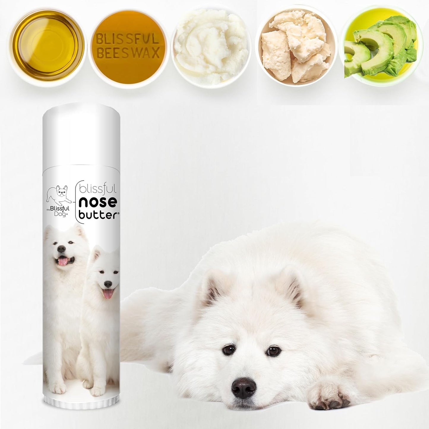 The Blissful Dog Samoyed Unscented Nose Butter - Dog Nose Butter, 0.50 Ounce - Pet Explorer