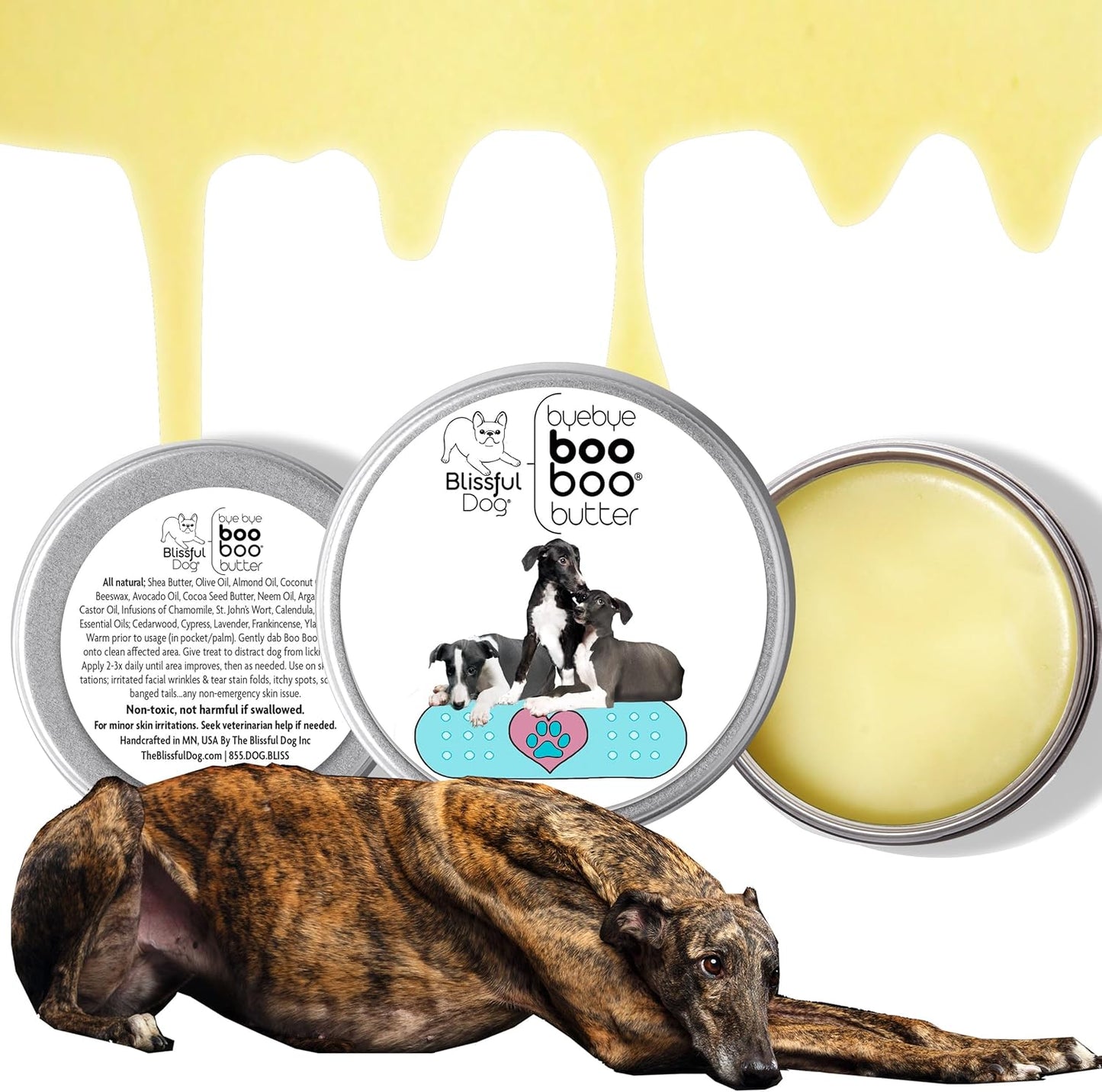 The Blissful Dog Greyhound Boo Boo Butter, 4-Ounce - Pet Explorer