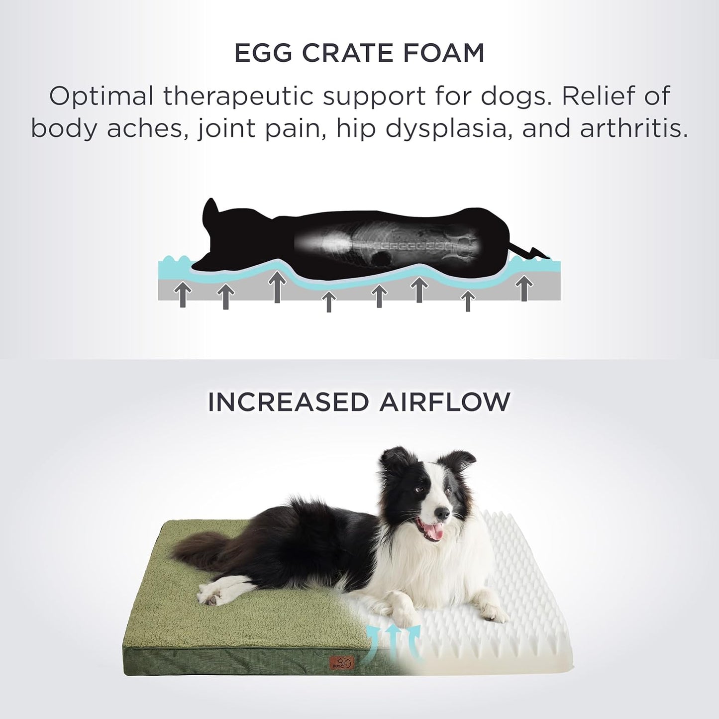 Bedsure XL Dog Beds Large Sized Dog -Orthopedic Flat Extra Large Pet Beds with Removable Washable Cover, Egg Crate Foam Mat, Suitable for Pet Up to 100 lbs - Pet Explorer