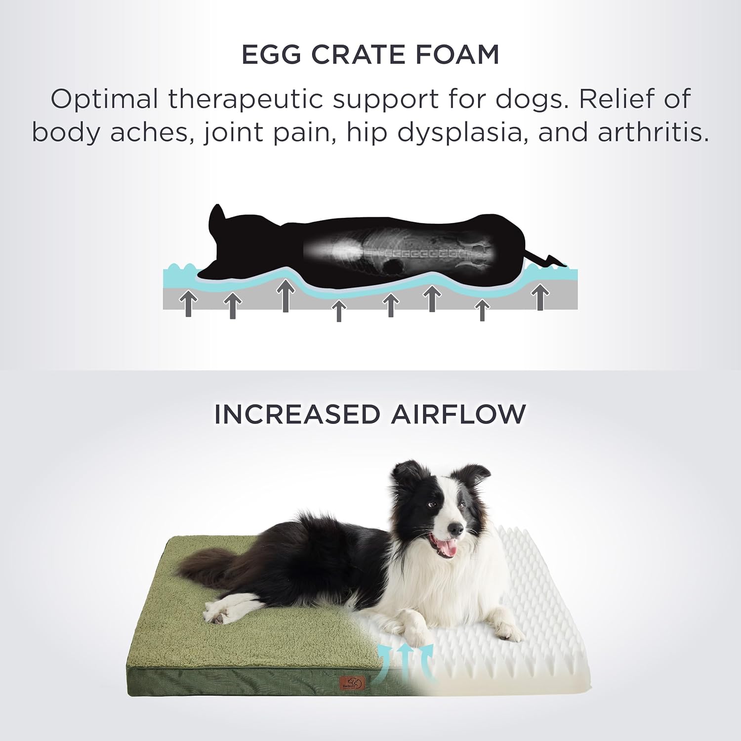 Bedsure XL Dog Beds Large Sized Dog -Orthopedic Flat Extra Large Pet Beds with Removable Washable Cover, Egg Crate Foam Mat, Suitable for Pet Up to 100 lbs - Pet Explorer