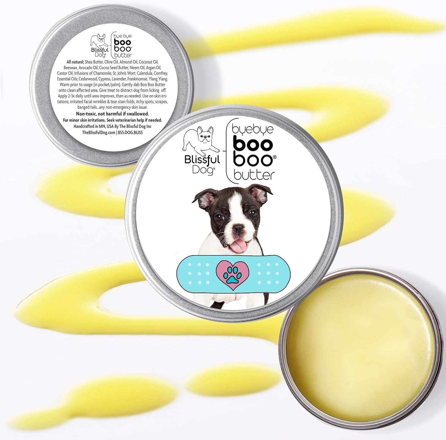 The Blissful Dog Boston Terrier Boo Boo Butter, 16oz - Pet Explorer