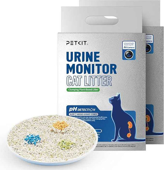 PETKIT Tofu Cat Litter, Superior Clumping Flushable, 100% Natural Ingredients Plant Cat Litter, Urine pH Detection Tofu Litter, Dust-Free,Low Tracking and Odor Control