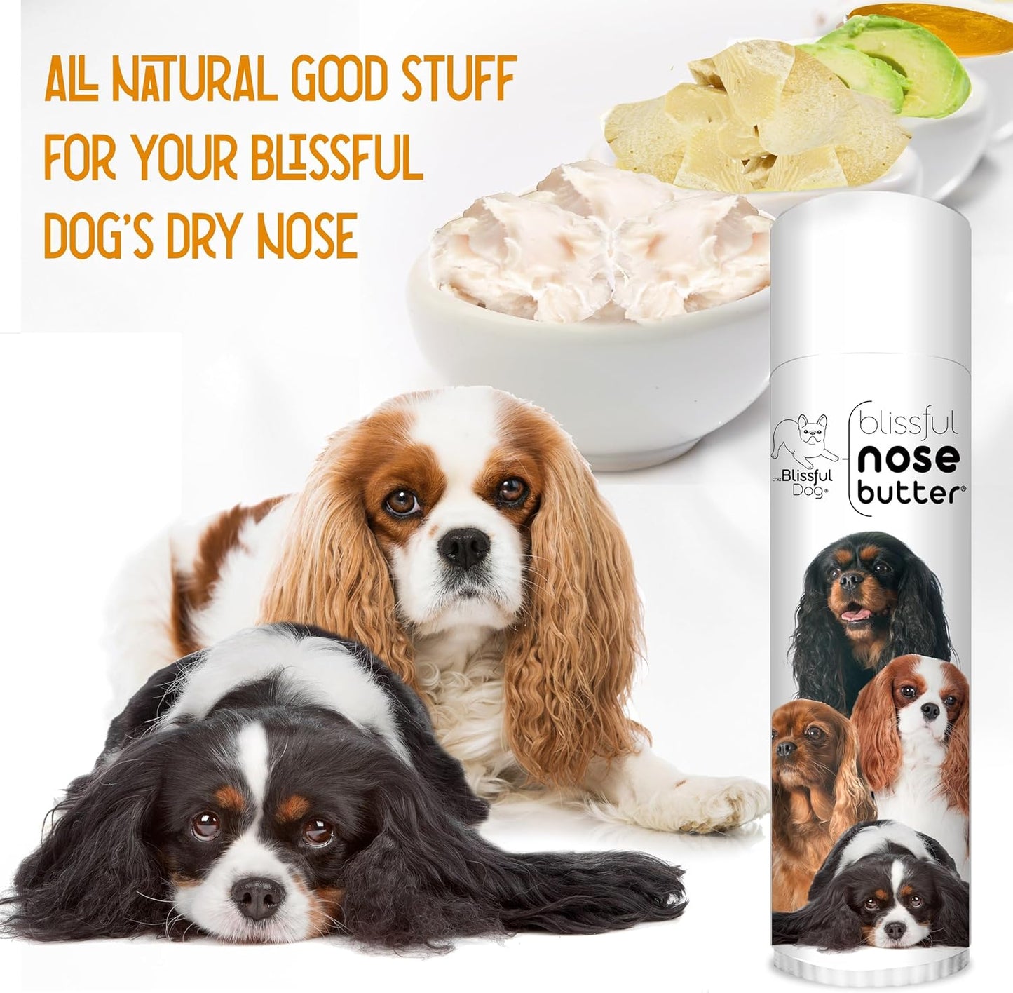 The Blissful Dog Cavalier King Charles Spaniel Nose Butter, Versatile Dog Nose Balm for Dry Nose, Handcrafted Nose Moisturizer, Easy-to-Apply Dog Essentials, Unscented, 0.50 oz. - Pet Explorer