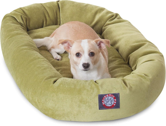 Majestic Pet Villa 32 Inch Shredded Memory Foam Dog Bed for Medium Sized Dogs 32x23x7 Inch–Orthopedic Dog Bed - Durable Pet Bed - Washable Medium Pet Bed with Head Support-Apple - Pet Explorer