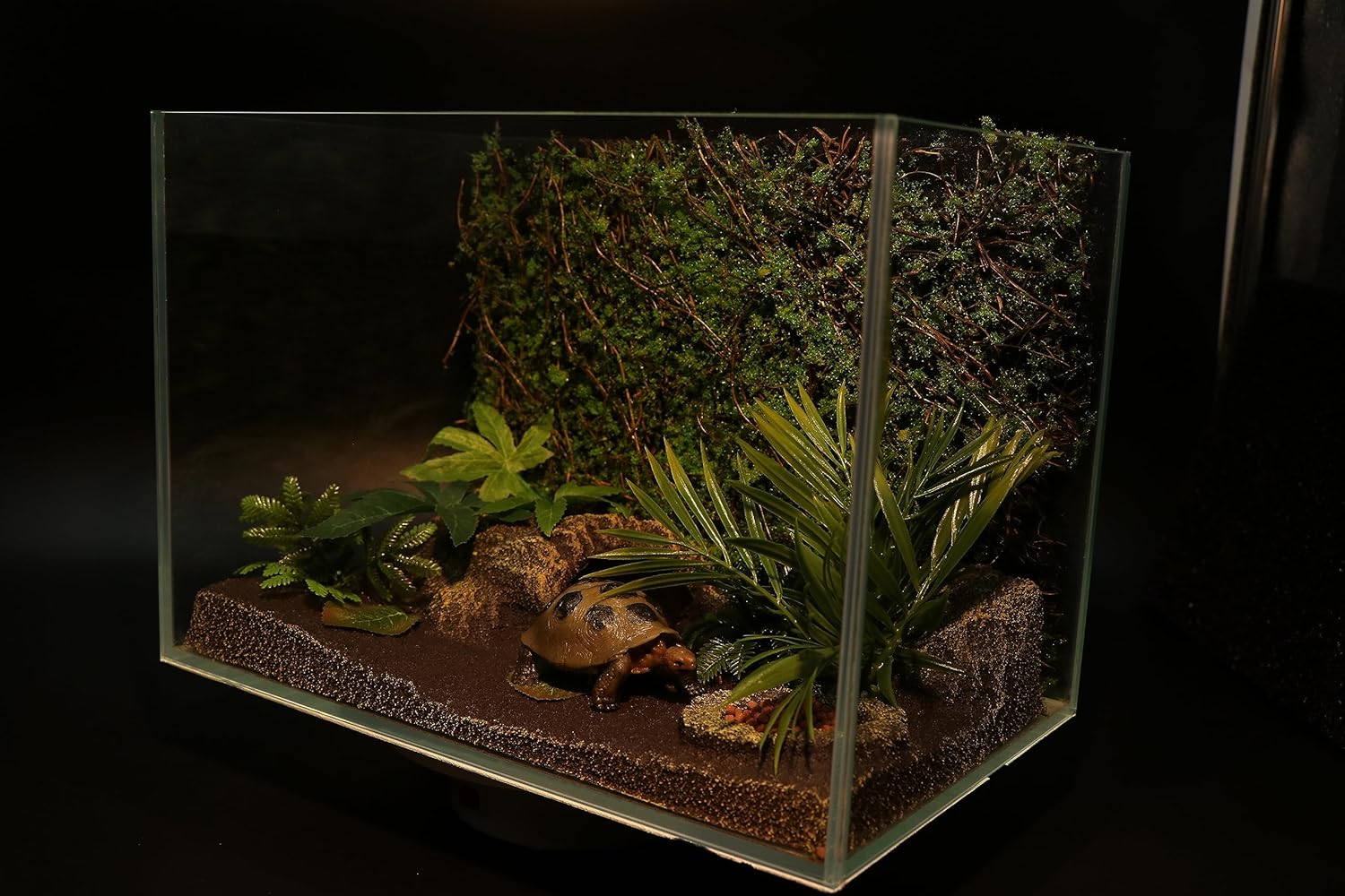 AQUA KT Reptile Moss Background Backdrop Wall Artificial Terrarium Habitat Amphibian Cage Decoration for Lizard Bearded Dragon Snake Tree Frog Chameleon Climbing, Pack of 4 - Pet Explorer