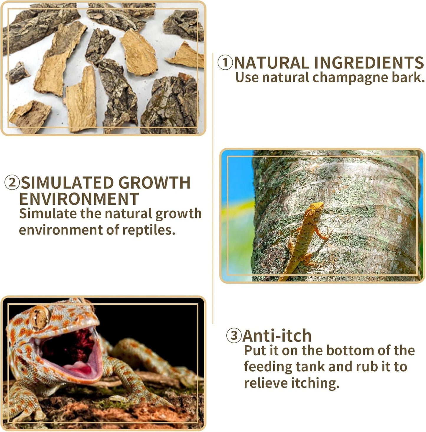 Fhiny 2 PCS Cork Bark Background, 11.6" x 7.7" Natural Cork Bark for Reptiles Tank Backdrop Reptile Climbing Wall Terrarium Decor Accessories for Turtle Beared Dragon Chameleon Snake - Pet Explorer