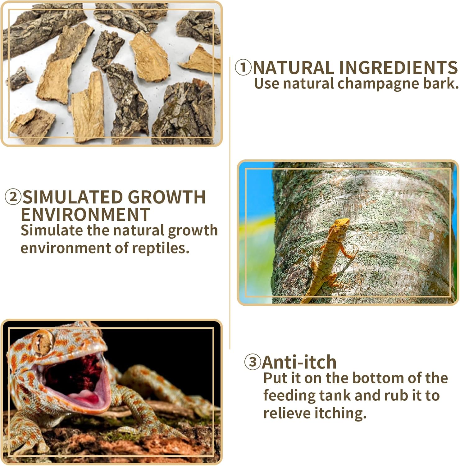 Fhiny 2 PCS Cork Bark Background, 11.6" x 7.7" Natural Cork Bark for Reptiles Tank Backdrop Reptile Climbing Wall Terrarium Decor Accessories for Turtle Beared Dragon Chameleon Snake - Pet Explorer