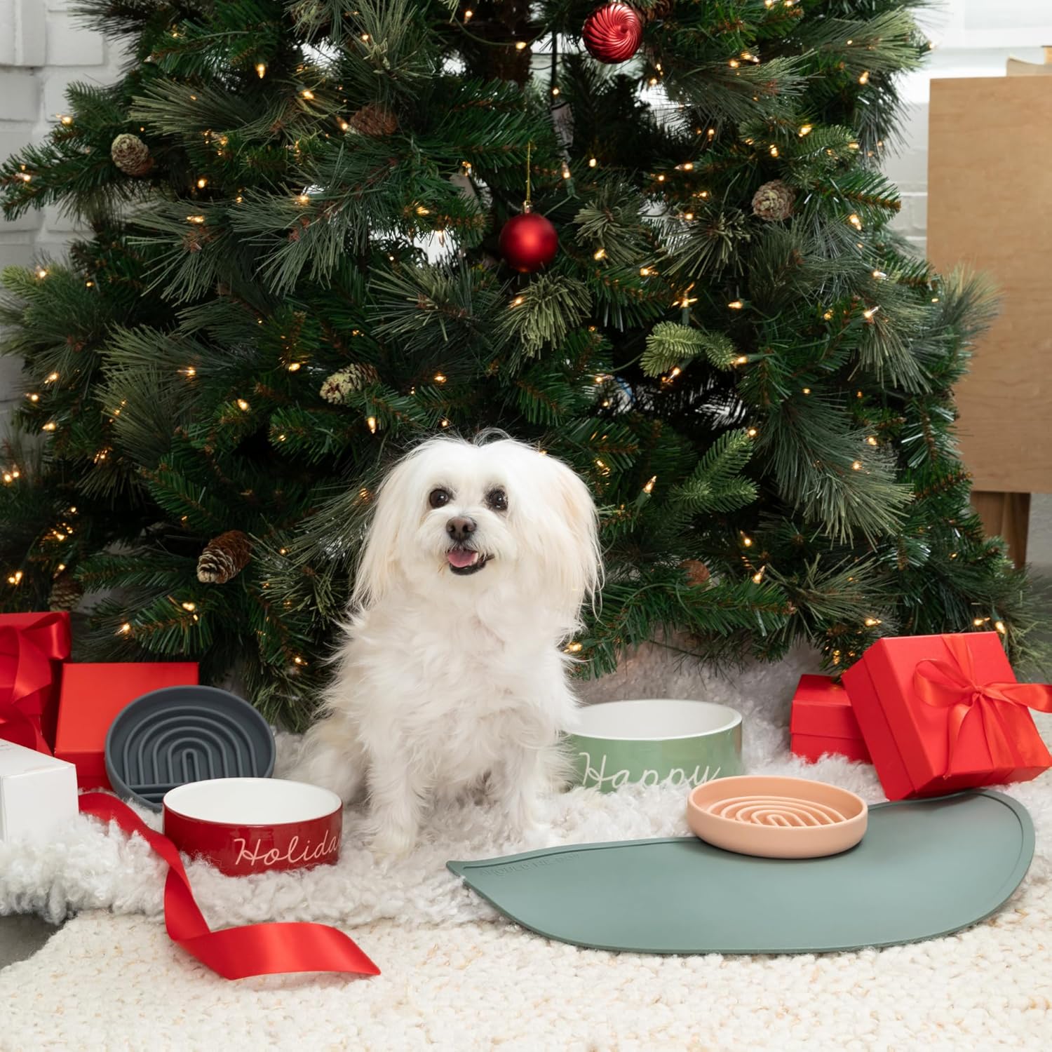 Waterproof Silicone Pet Food Mat - Non-Slip, Spill-Proof Feeding Mats for Floors, Raised Edge Design, Easy-to-Clean, Rubber Mat for Dog & Cat Bowls, 28" Across x 14" Deep, Large-Honey - Pet Explorer
