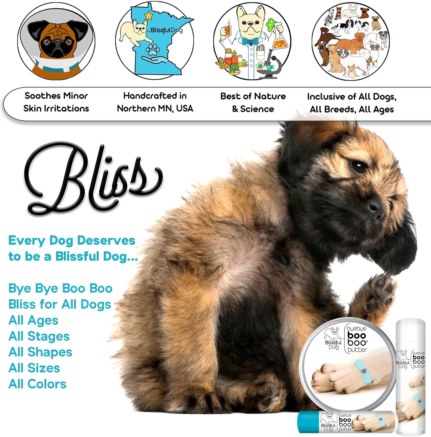 The Blissful Dog Basenji Boo Boo Butter, 0.15-Ounce - Pet Explorer