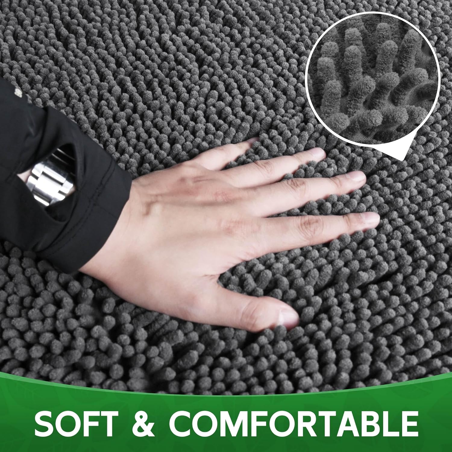 Dog Door Mat Indoor Entrance, 72" x 36" Absorbent Quick-Drying Mud Mat for Dogs, Non-Slip Door Rugs for Entryway Indoor Washable, Soft Chenille Dog Mat for Muddy Paws - Pet Explorer