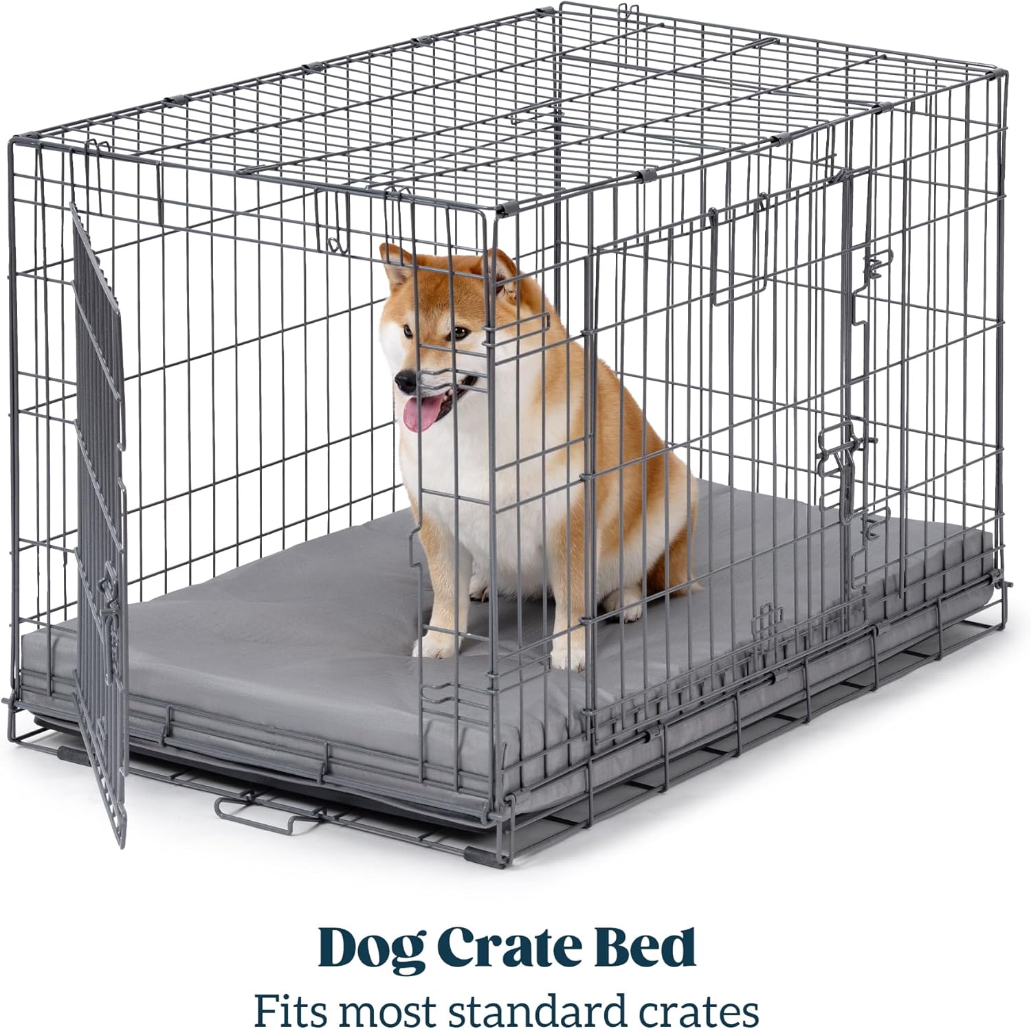Cybarmour Indestructible Dog Bed - Outdoor Waterproof Chew Proof Dog Crate Pad - Orthopedic Kennel Mat for Aggressive Chewers - Large Breeds & Fits 42-Inch Crate - 41"x27", Limestone - Pet Explorer