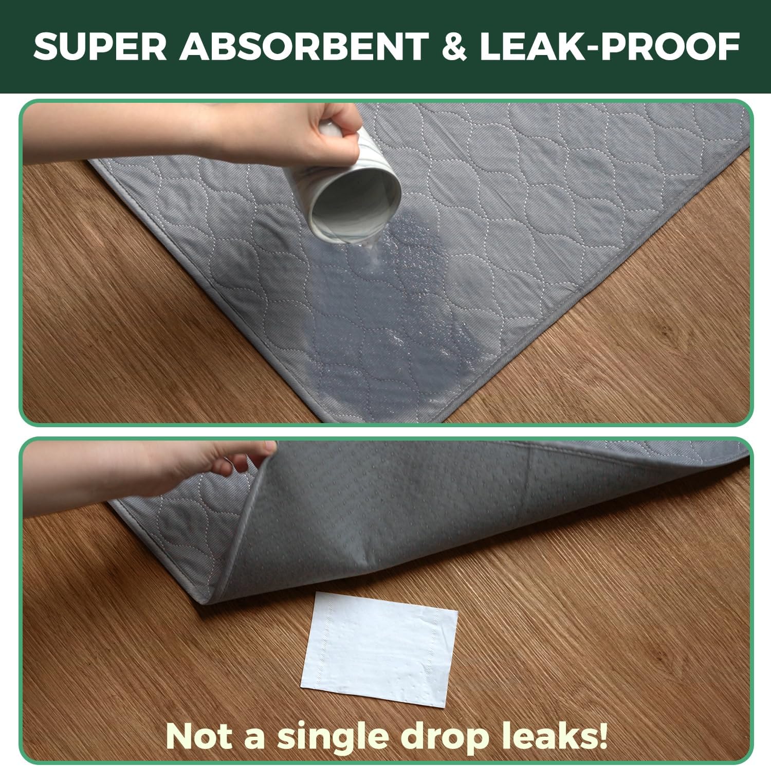 FXW Washable Pee Pads for Dogs, Puppy Pads with Super Absorbent, Specifically Designed for FXW Rollick/Homeplus 24inch 6 Panels Dog Playpen, 31" Hexagon, Gray, 1 Pack - Pet Explorer