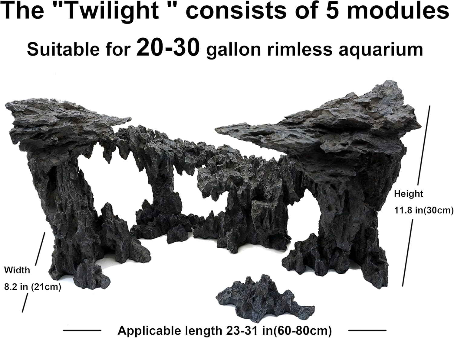Fish Tank Decor Rocks.Aquarium Decoration Model.Easy and Quick Solution for Aquascaping.(Twilight) - Pet Explorer