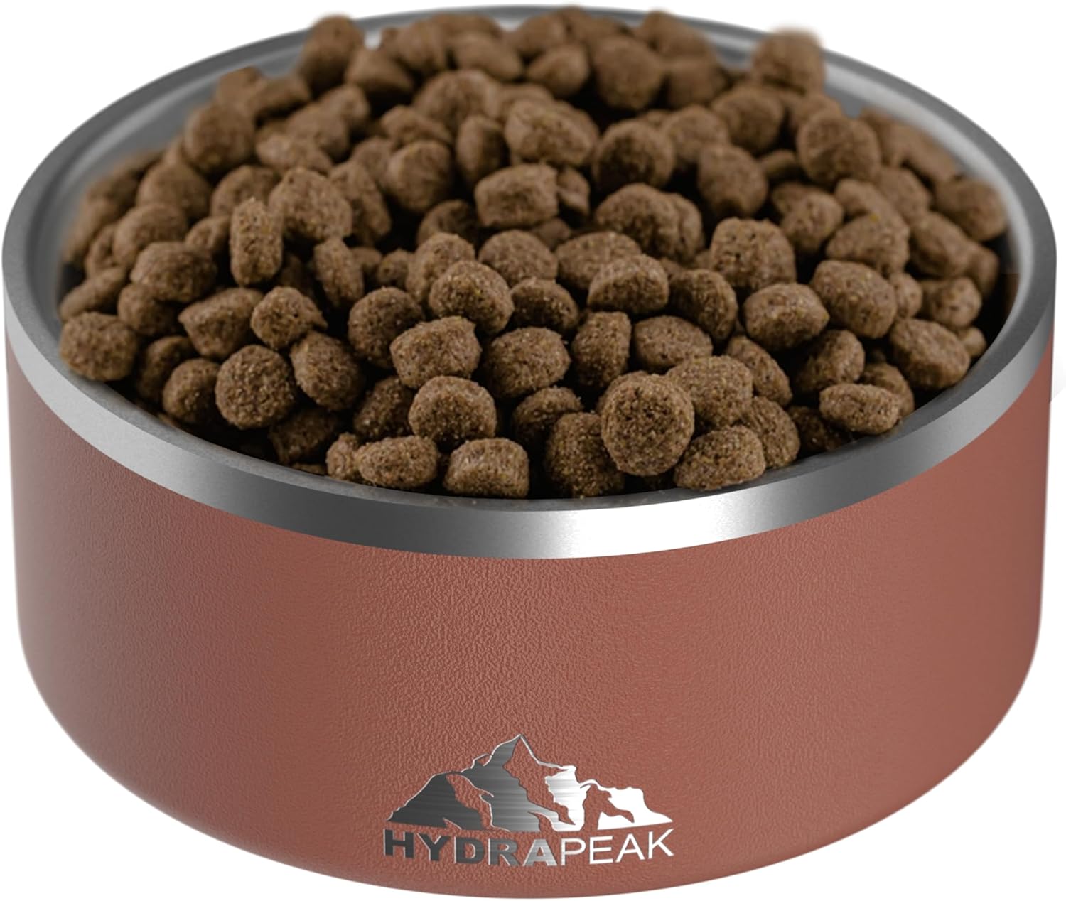 Hydrapeak Dog Bowl; Non Slip Stainless Steel; Water and Food Dish; Large Sized and Small Dogs; 32oz 64oz; Multiple Sizes | 8 Cup | Gingerbread - Pet Explorer