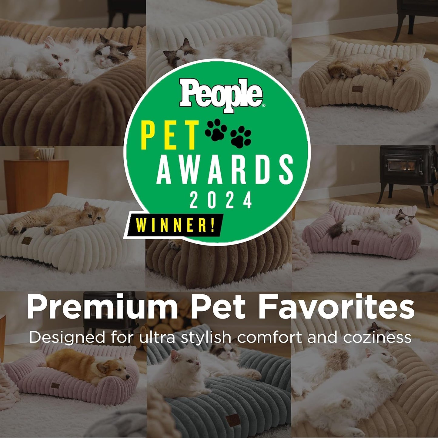 Bedsure Cute Dog Couch for Pets - Fluffy Dog Sofa with Premium Soft Corduroy Fleece, Pet Couch Bed with Washable Cover, Supportive Pet Sofa Bed for Medium Large Dogs, 36inch, Garden Green - Pet Explorer
