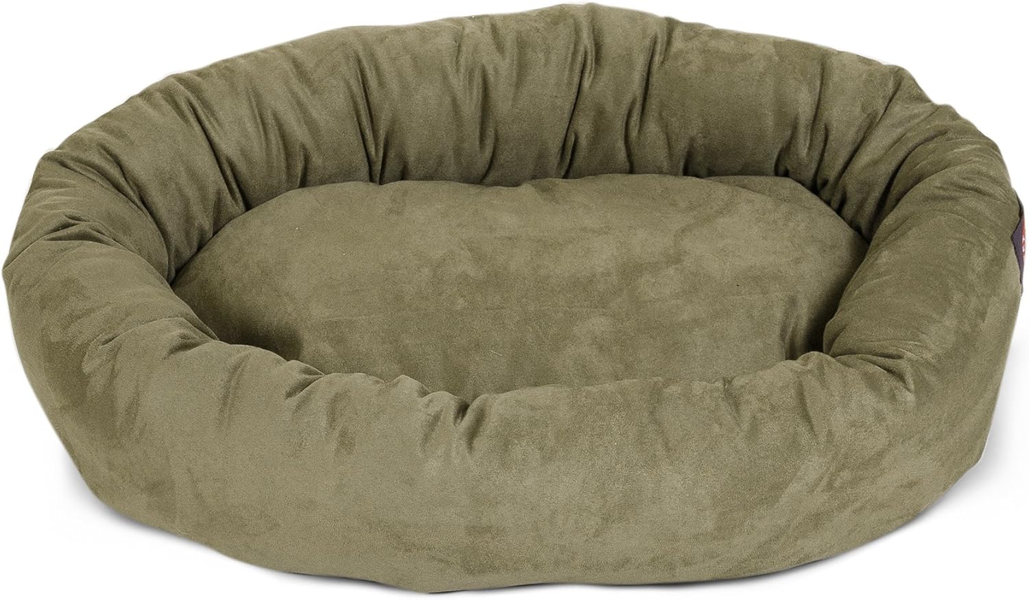 Majestic Pet 24 Inch Suede Calming Dog Bed Washable 24x19x7 (Inch) – Cozy Soft Round Donut Dog Bed with Spine Support for Dogs to Rest Their Head - Pet Bed Small – Sage - Pet Explorer