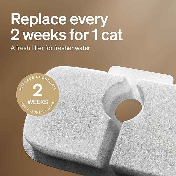 Bundle of PETLIBRO Cat Water Fountain with 8 Packs Pet Fountain Filters & Sponges, 2.5L/84oz Dockstream Water Fountains for Cats Indoor, Cat Fountain with Stainless Steel Tray,