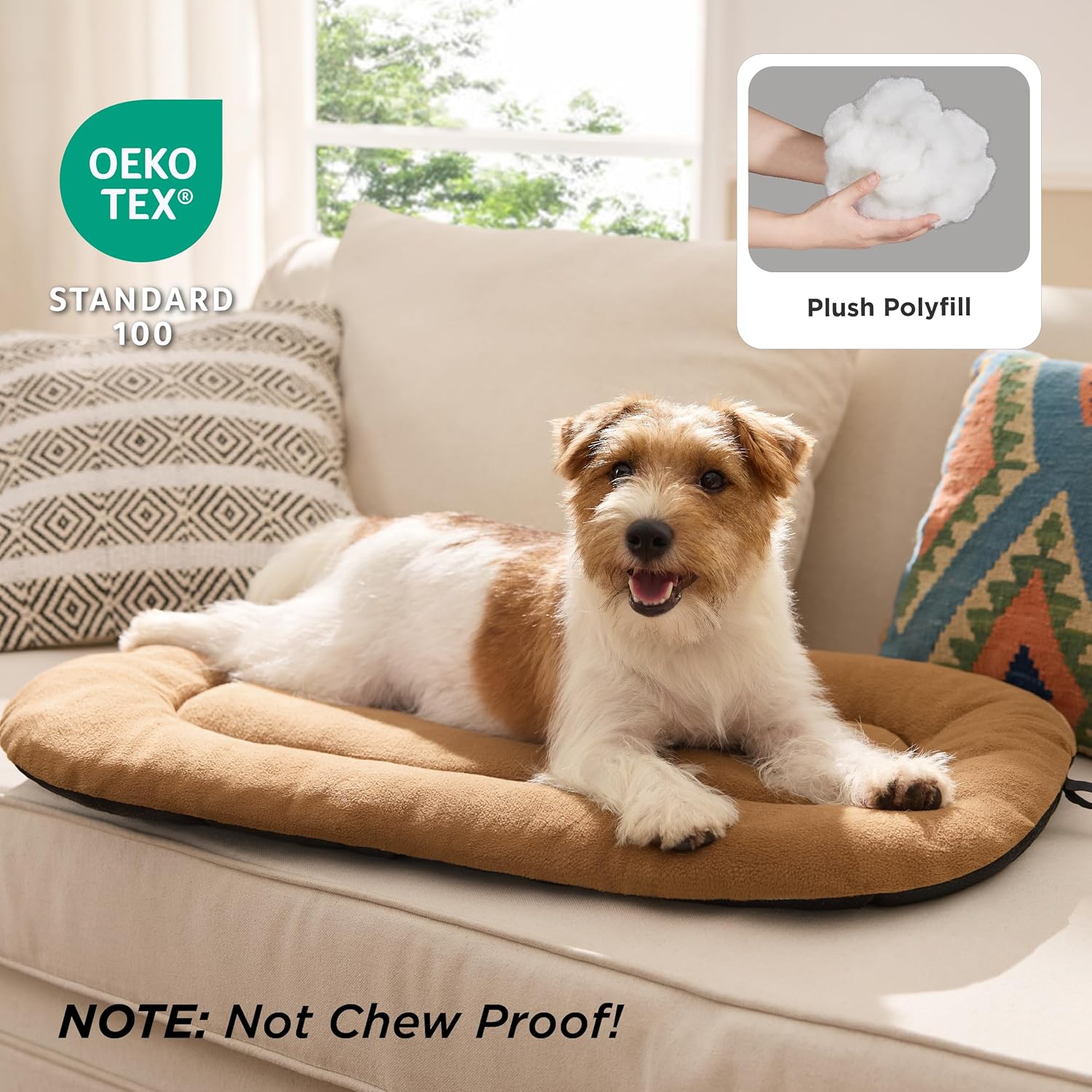 Bedsure Washable Dog Crate Pad for Extra Large Dogs, Anti-Slip Puppy Kennel Dog Bed for Crate - Ultra Soft Fleece Flat Thin Pet Mat (Not Chew Proof), Brown XL 41"x27" - Pet Explorer