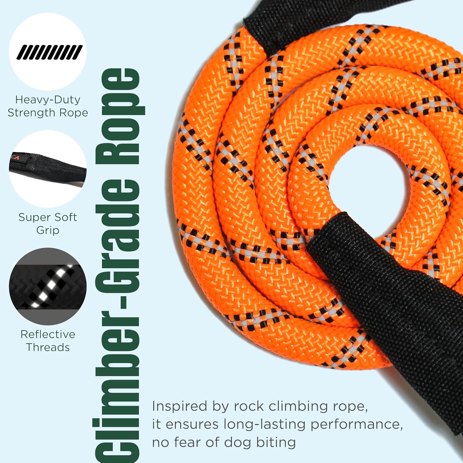 Dog Seat Belt for Car | Universal Dog Car Seatbelt | Durable Reflective Rope with Clip Hook Latch, Buckle and Carabiner- Safe and Secure Pet Safety Restraint (Orange) - Pet Explorer