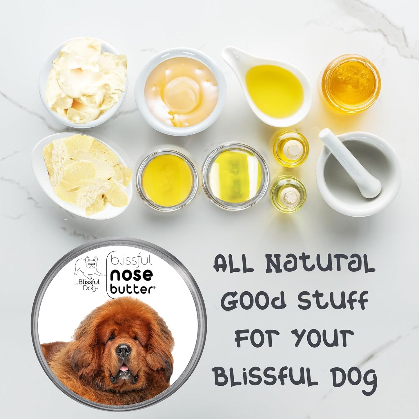 The Blissful Dog Tibetan Mastiff Unscented Nose Butter - Dog Nose Butter, 1 Ounce - Pet Explorer