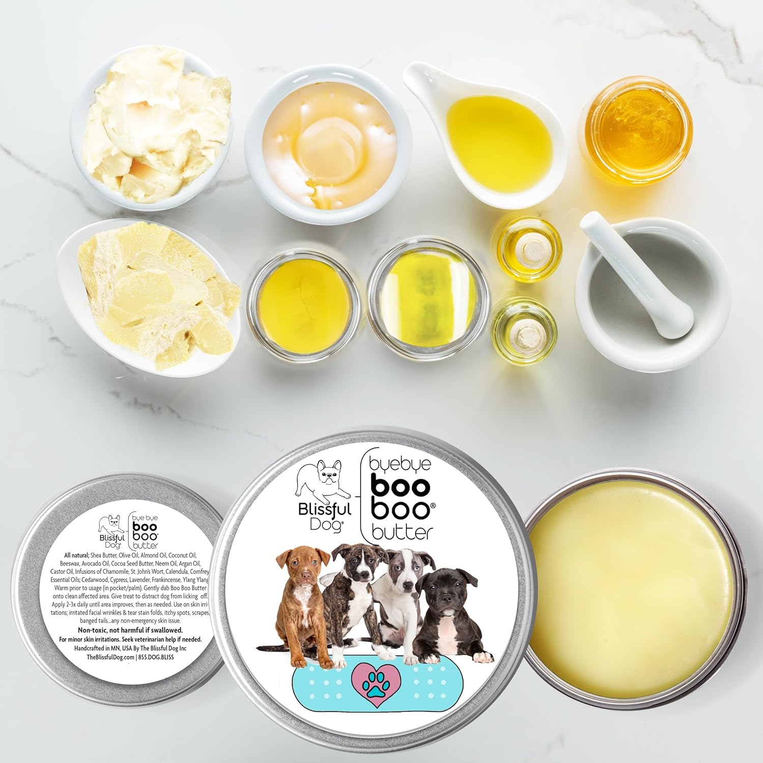The Blissful Dog Staffordshire Pitbull Terrier Boo Boo Butter, 1-Ounce - Pet Explorer
