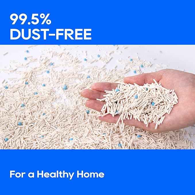 HoneyCare Cassava Tofu Mixed Cat Litter I Quick Clumping, Odor Control, Plant-Based Natural Ingredients, Non-Stick, Low Tracking, & Low Dust, 24 Lbs (4 Packs)
