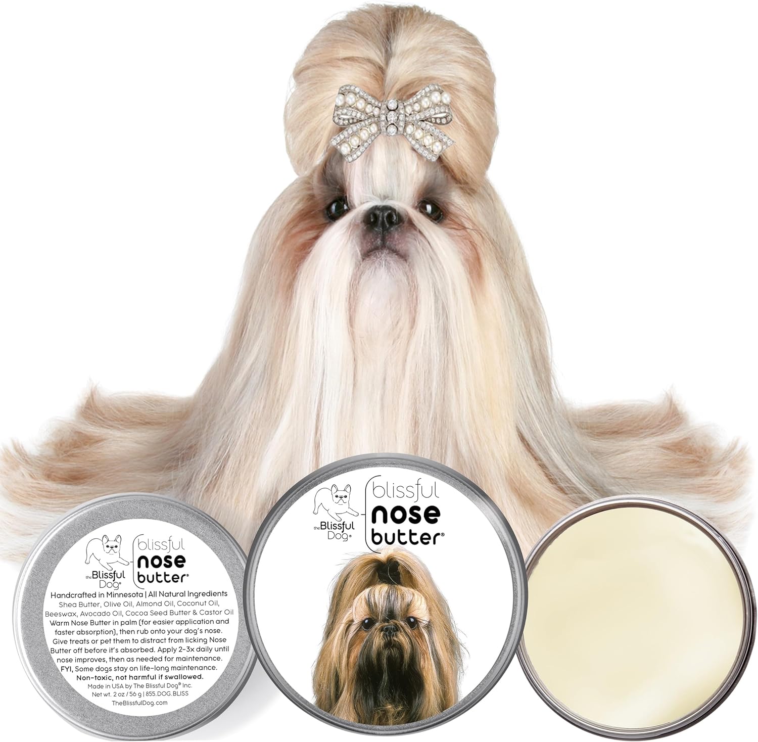 The Blissful Dog Shih Tzu Unscented Nose Butter, 2-Ounce - Pet Explorer