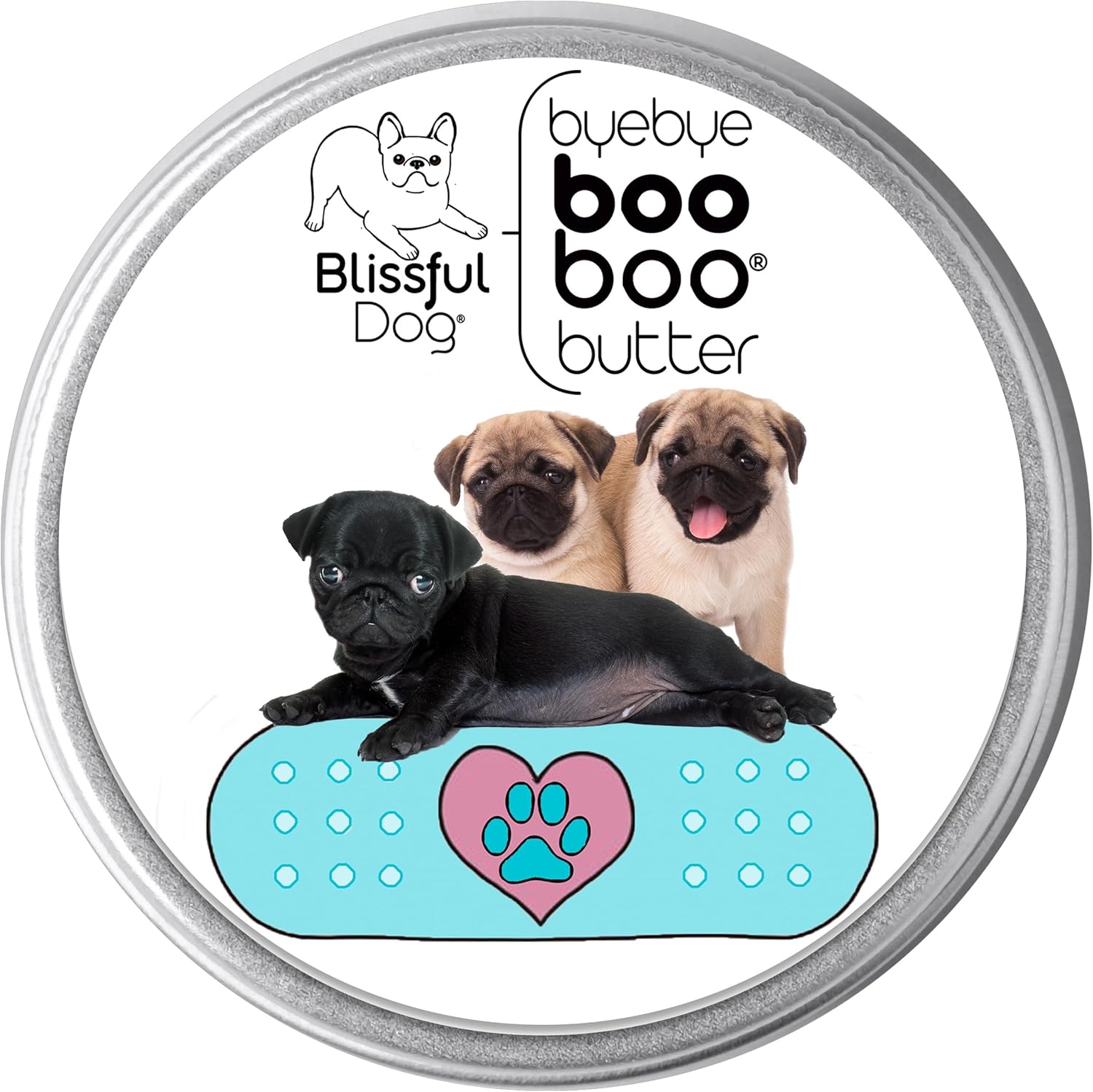 The Blissful Dog 1 oz TIN Pug Booboo Butter - Pet Explorer