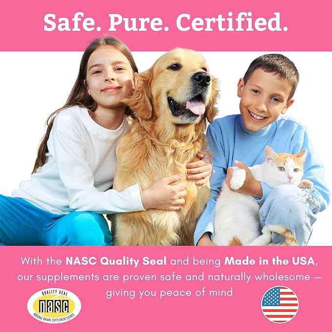Wholistic Pet Organics Probiotics for Dogs with Digestive Enzymes & Prebiotic Fiber - 8 Oz - Daily Cat & Dog Probiotics for Digestive Health, Anti Diarrhea & Gut Support - Cat Probiotic - 227 Scoops