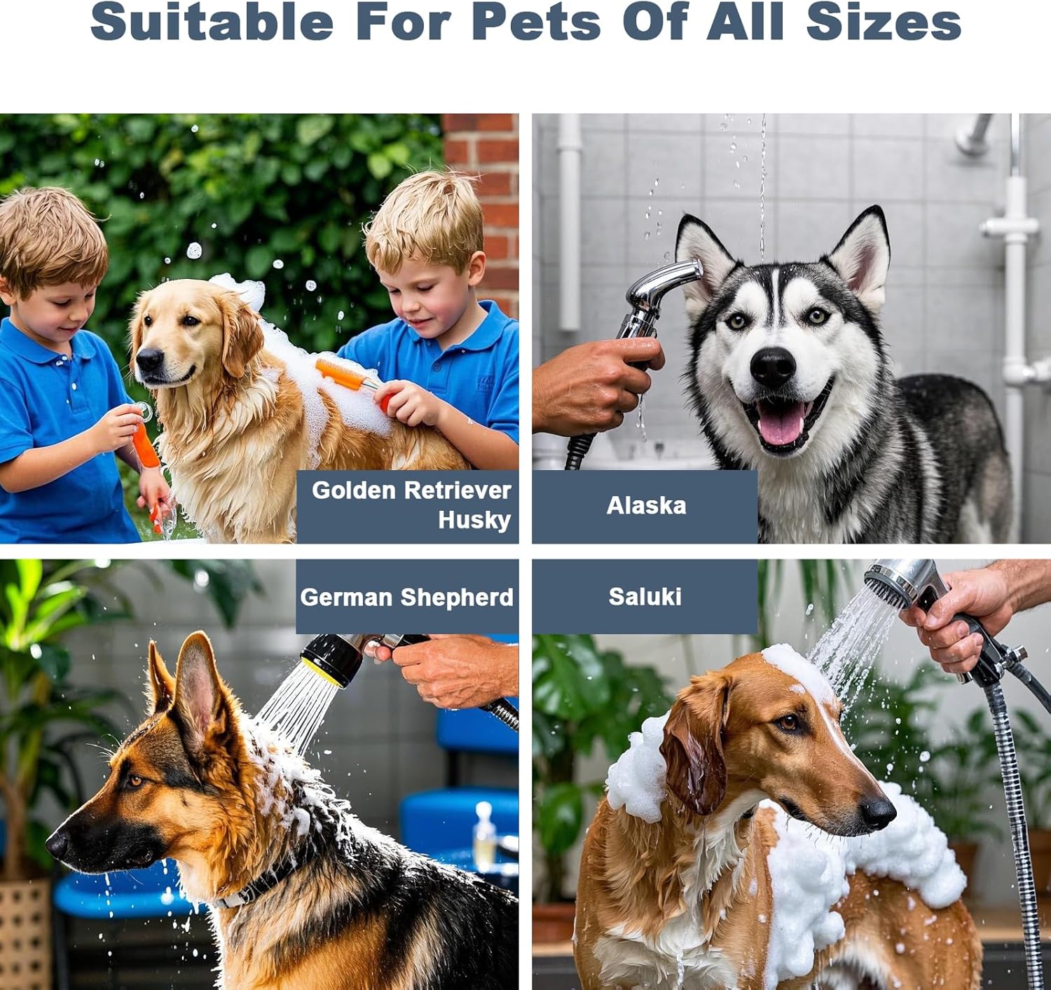 62" Professional Stainless Steel Dog Bathing Station, Large Dog Washing Station W/Dog Bath Brush, Washing Gloves, Floor Grate, Dog and Cat Bath Tub, Dog Washing Sink (62 Inch Left Door) - Pet Explorer