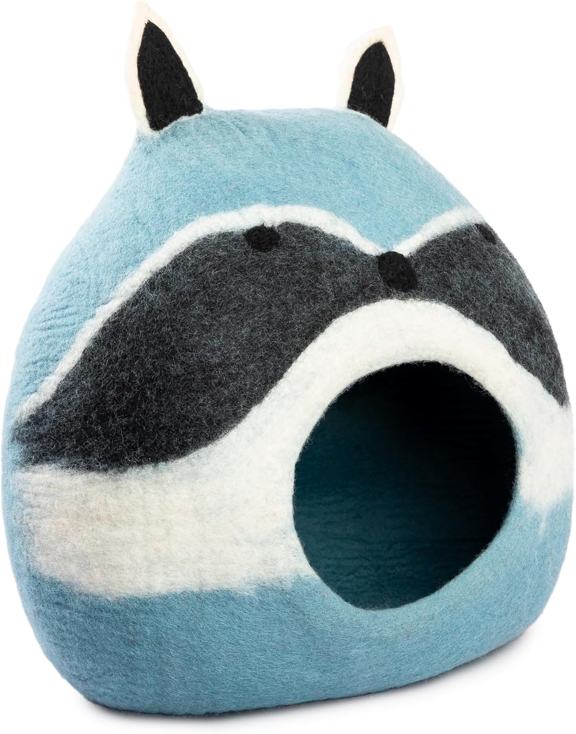 Luxurious Eco-Friendly Merino Wool Cat Cave Bed Sloth - Foldable Hideaway Pod for Indoor Cats - Premium Felt Kitten Beds - Covered Cat House for Ultimate Cozy Comfort by Woolygon - Pet Explorer