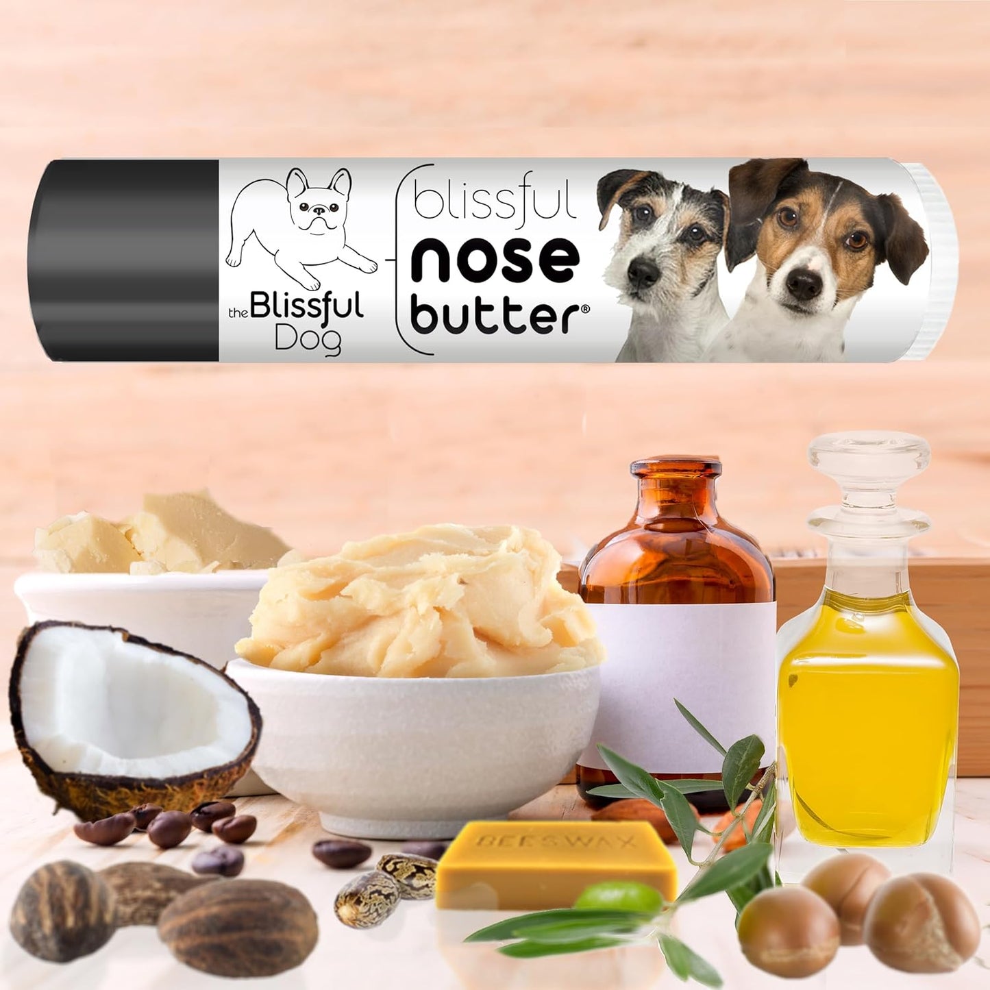 The Blissful Dog Jack Russell Terrier Nose Butter for Dry, Cracked Skin, Lick-Safe Dog Nose Balm with Moisturizing Shea Butter, Almond, Olive, and Essential Oils, Pet Supplies, Uncented, 0.15 oz. - Pet Explorer