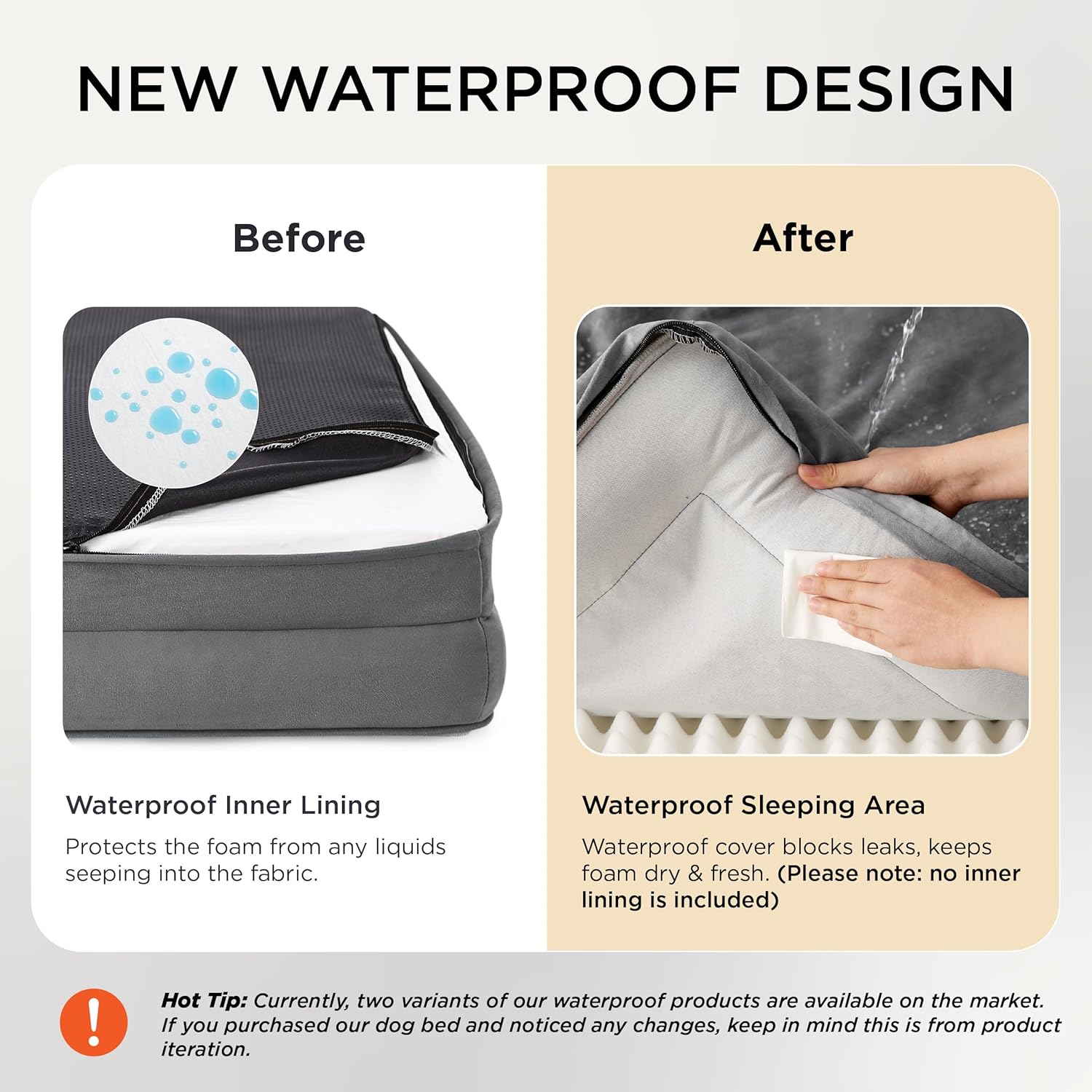 Bedsure XXL Orthopedic Dog Bed for Extra Large Dogs - Washable Giant Dog Cat Bed Waterproof, Comfort Dogs Couch Sofa with Washable Removable Cover, Pet Bed with Nonskid Bottom, Grey, 52" - Pet Explorer