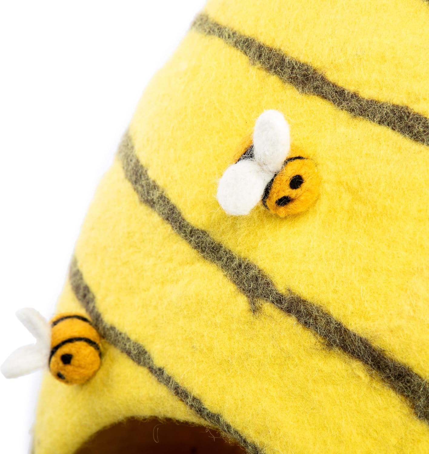 Luxurious Eco-Friendly Merino Wool Cat Cave Bed Beehive - Foldable Hideaway Pod for Indoor Cats - Premium Felt Kitten Beds - Covered Cat House for Ultimate Cozy Comfort by Woolygon - Pet Explorer