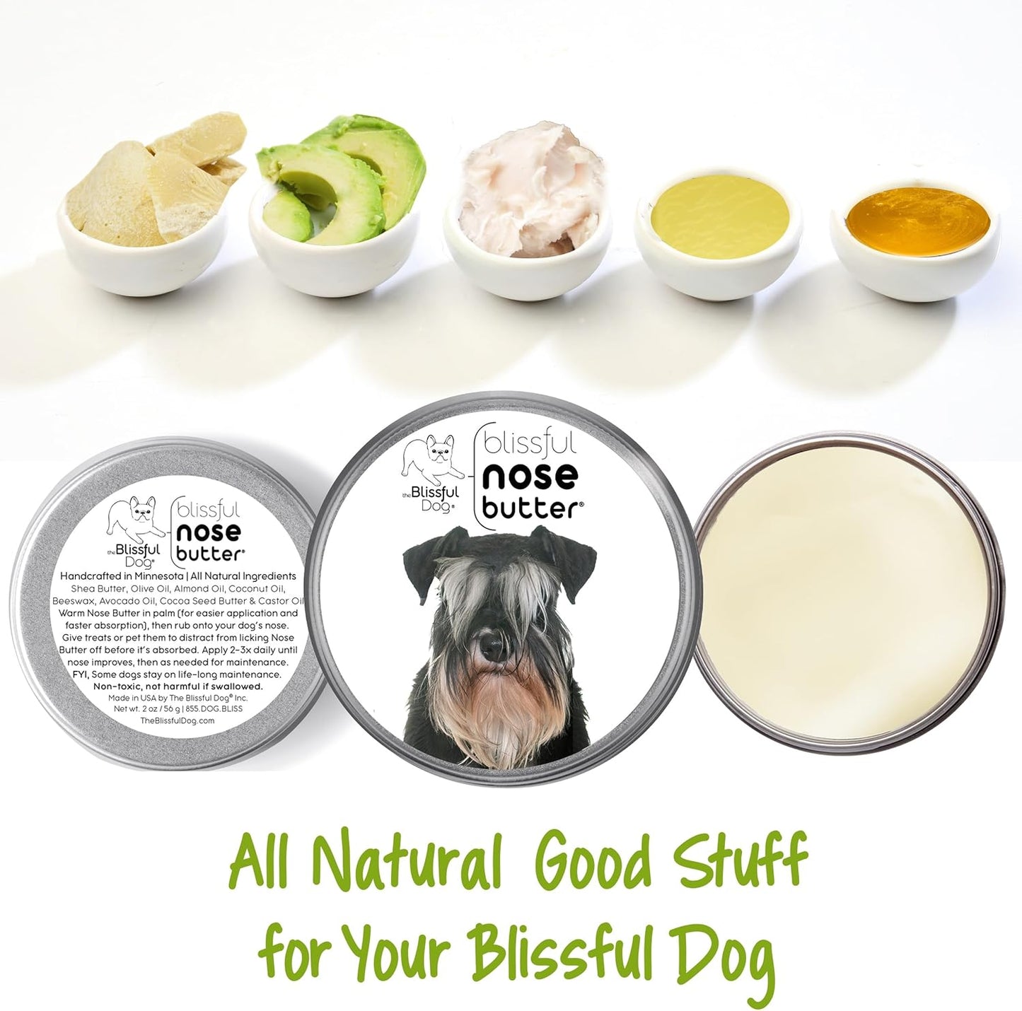 The Blissful Dog Schnauzer Unscented Nose Butter, 2-Ounce - Pet Explorer
