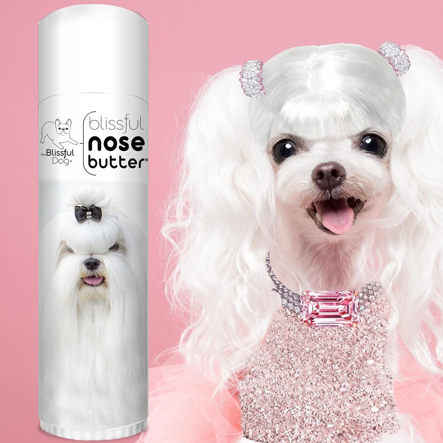 The Blissful Dog Maltese Nose Butter for Dry, Cracked Skin, Lick-Safe Dog Nose Balm with Moisturizing Shea Butter, Almond, Olive, and Essential Oils, Pet Supplies, Uncented, 0.50 oz. - Pet Explorer