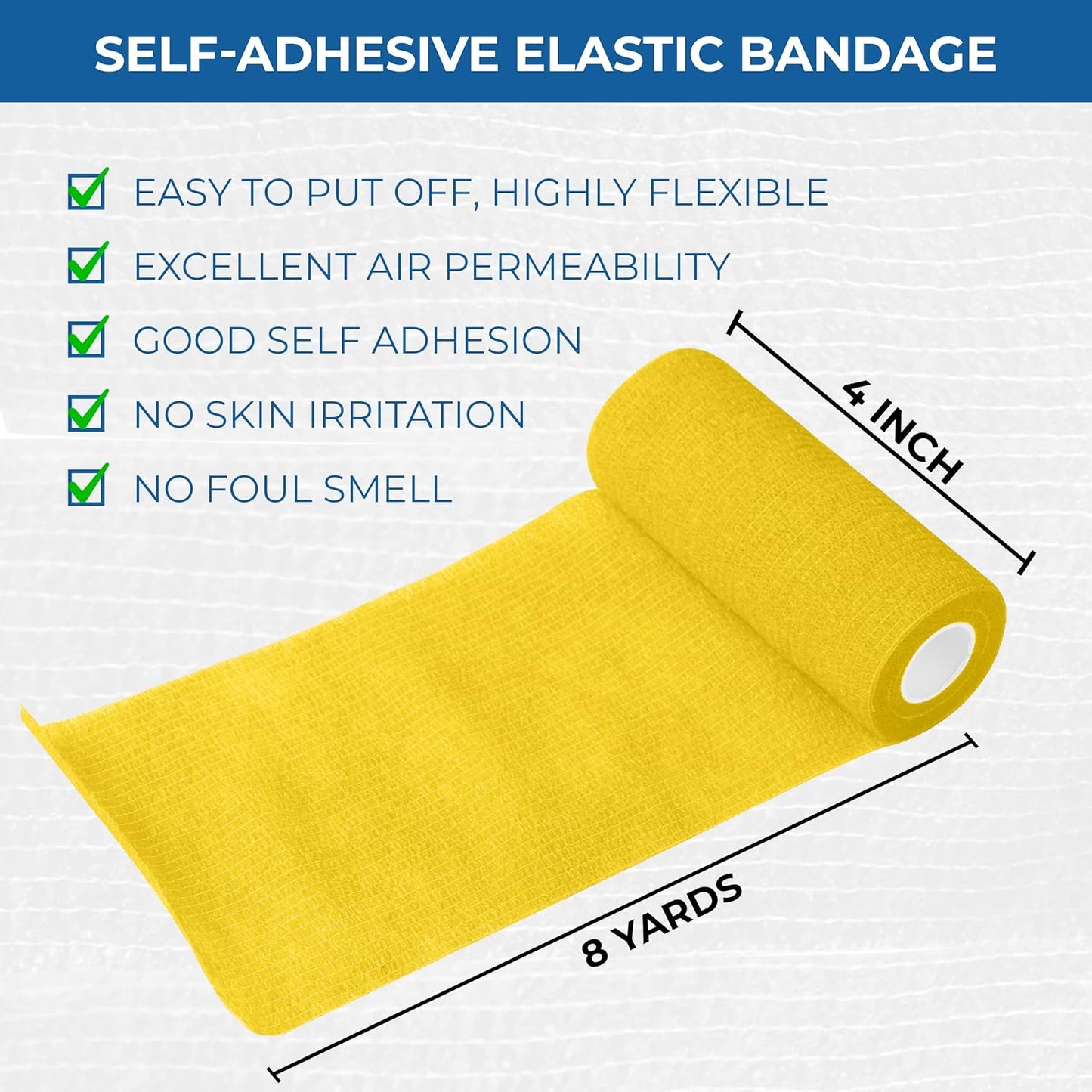 Self Adhesive Bandage Wrap - Pack of 08 Assorted Colors, Non-Woven, Breathable & Water-Resistant Vet Wrap for First Aid, Sports Injury, Body Sprains, & Pets (3 Inch Multicolor - 8 Pack) - Pet Explorer