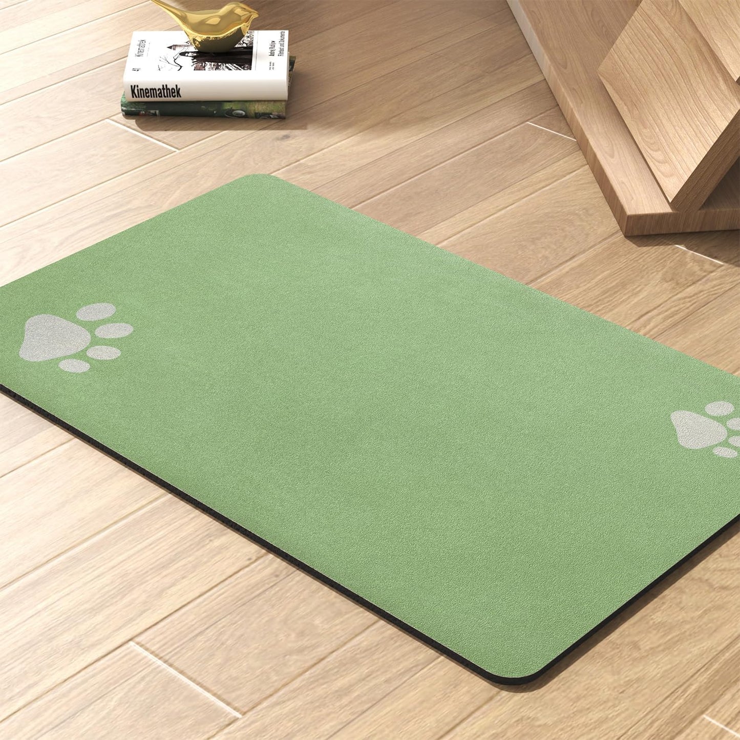 Pet Feeding Mat-Absorbent Dog Mat for Food and Water Bowl-No Stains Quick Dry Water Dispenser Mat-Dog Accessories Pet Supplies-Bowl for Messy Drinkers（Green,17"x28" - Pet Explorer